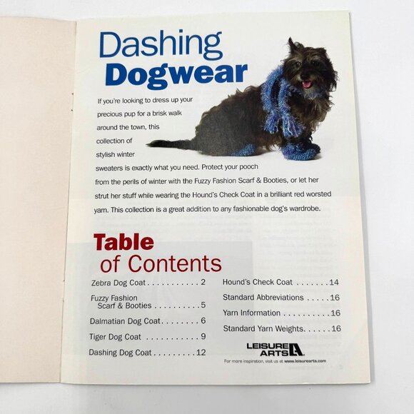 Leisure Arts Dashing Dogwear Knitting Pattern Book 7 Designs Jean Greenhowe - Picture 2 of 6